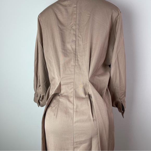 Balloon Sleeve Button Front Midi Dress - Picture 15 of 15